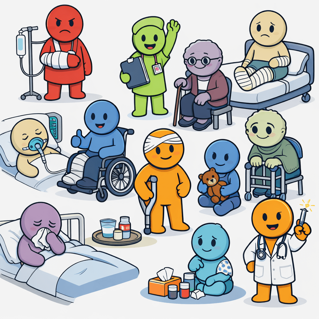 Verschillende emoties leefstijlen mindsets bij patiënten en burgers in Empathiekracht Empie animatie 